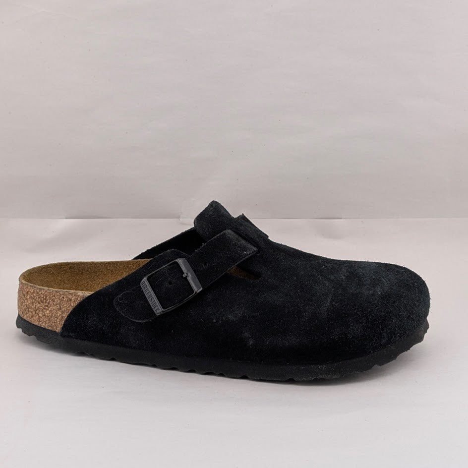 Birkenstock Women's Size 7N / Men's & Kids 5N or EU 38 Boston BS Black Suede Birkenstock