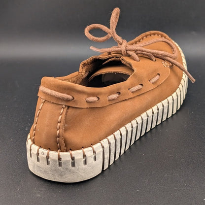 Bernie Mev TW41 Leather Lace Up Comfort Boat Shoe Brown 36 or 37 (5.5-6, 6.5-7) Bernie Mev