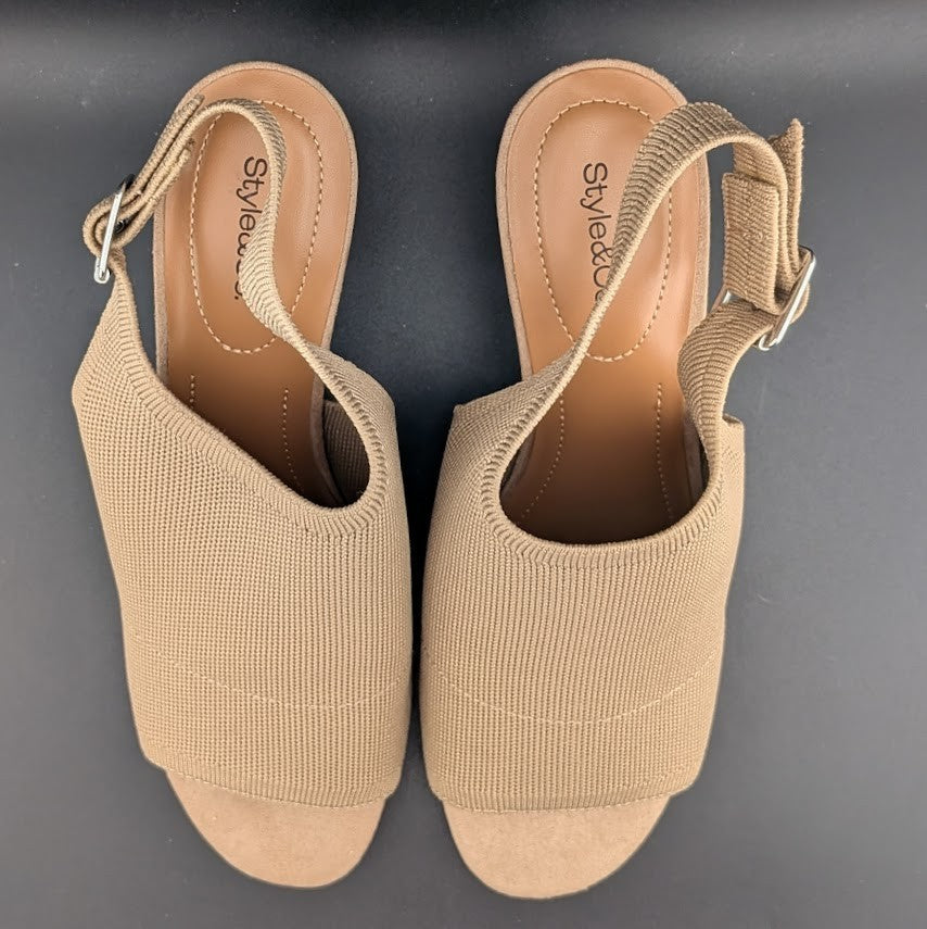 Style & Co. Women's Size 9.5 Peyton Shootie Sandals Light Taupe Style&co.