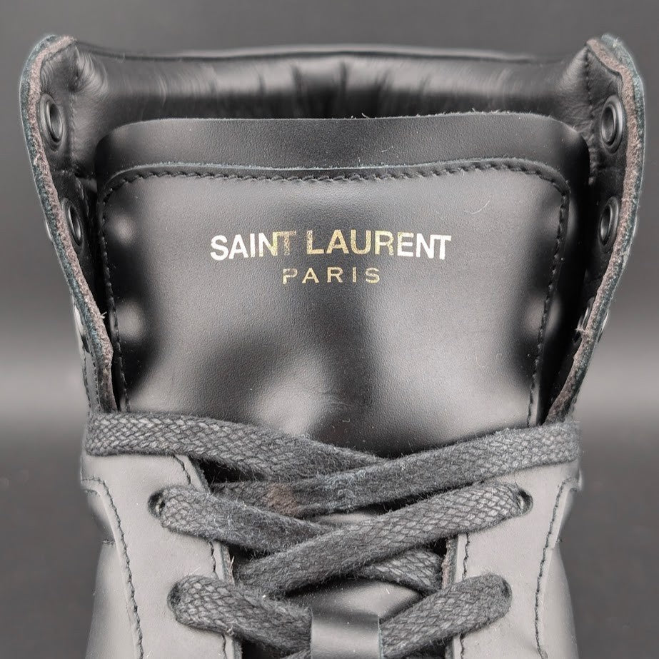 Saint Laurent SL10H High Top Sneaker Black Leather 418026 Sz EU41/Men 8/Wos 9.5 Saint Laurent