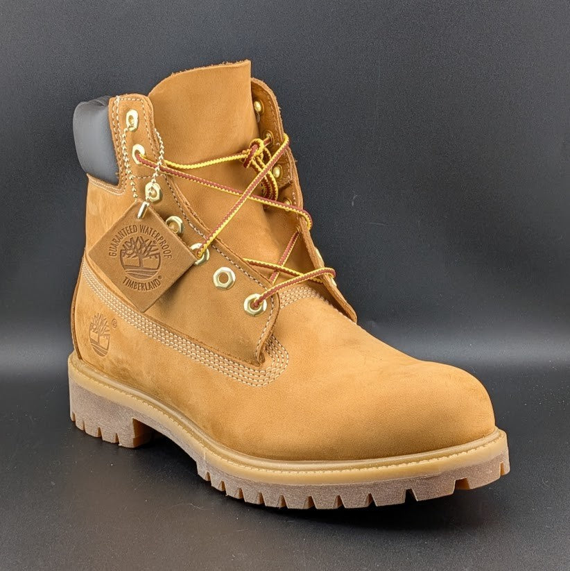 Timberland Premium 6" Lace Waterproof Leather Boot Wheat Nubuck Men's Sz 9 & 9.5 Timberland