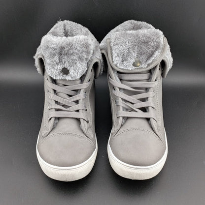 40% OFF Womens Sz 8 Combat Sneaker Boots w/ Faux Fur Lining Fashion Warm Unbranded