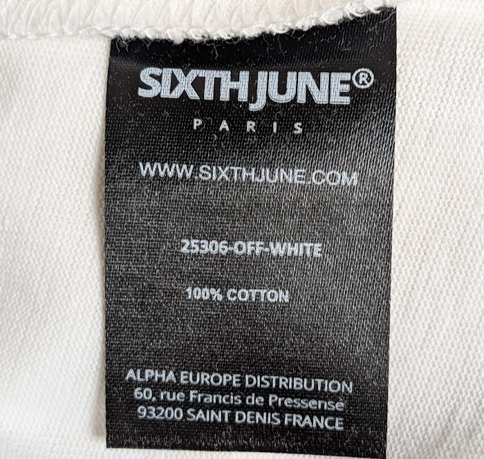 Sixth June Paris T-Shirt~White Cotton~Size XL~Heaven Calls NWT in Mfg Packaging Sixth June