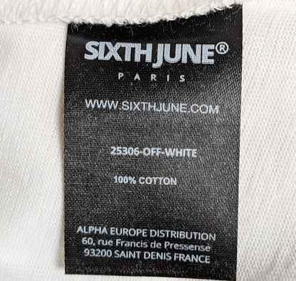 Sixth June Paris T-Shirt~White Cotton~Size XL~Heaven Calls NWT in Mfg Packaging Sixth June