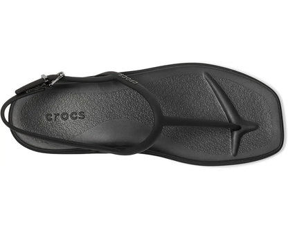 Crocs Miami Sandals Women's US 9 Black Adjustable Strap Thong Flip Flop 209793 Crocs