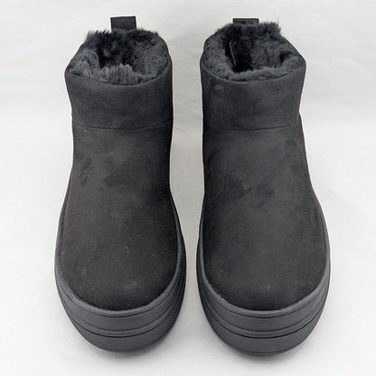 40% OFF New Wos Sz 6.5 Urban Sport Blk Suede Luxe Ankle Boot Faux Fur Lining J/Slides