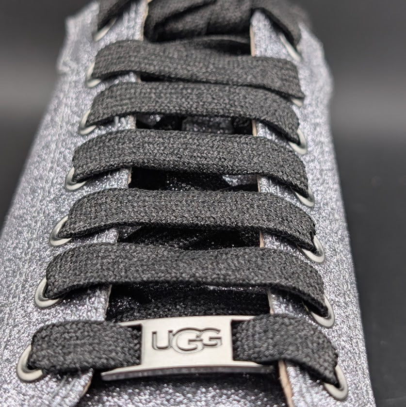 UGG Milo Glitter Sneakers Women’s Size 7 Gunmetal Gray Black Low Top UGG