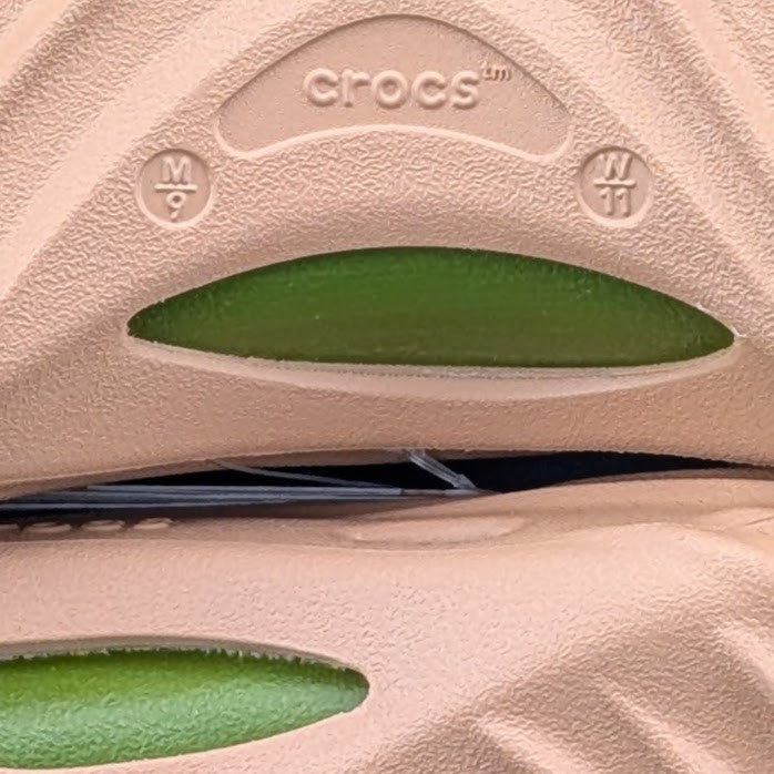 Crocs Echo Wave Pond Mens Size 9/Wos 11 Clog Shoes Cork Kiwi NWT-CLOSEOUT Crocs