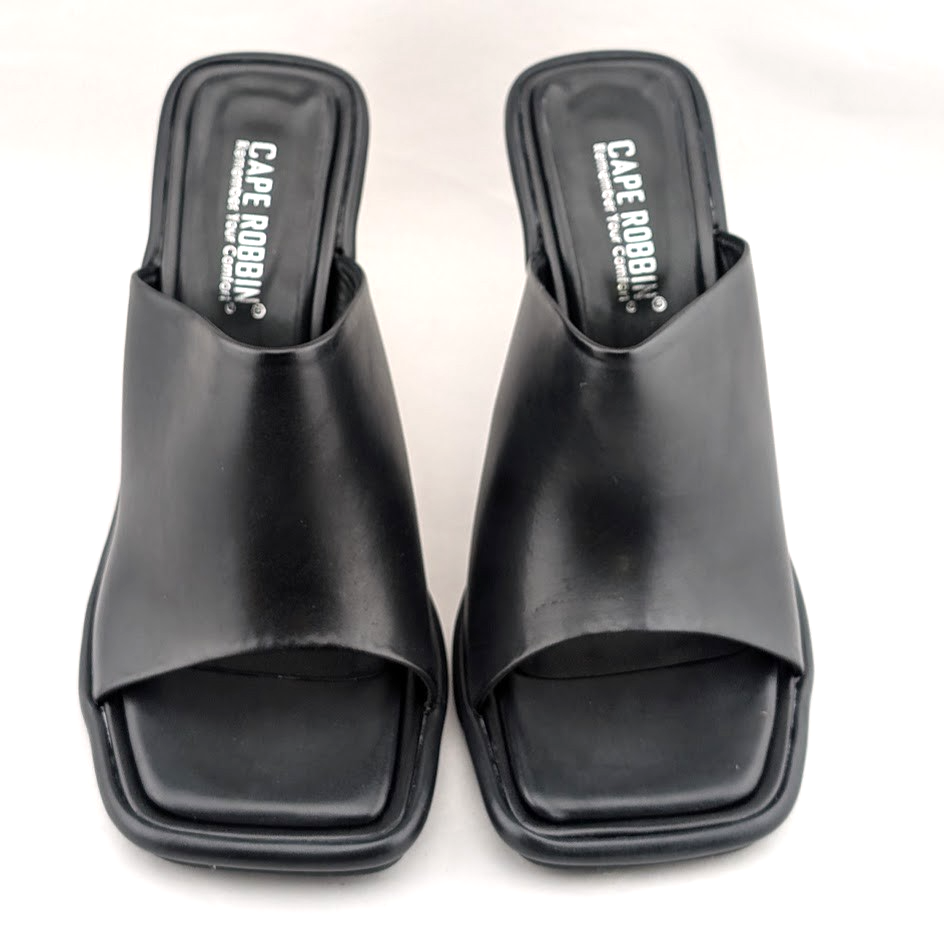 CAPE ROBBIN Ander Women's Size 8 Black Open Toe 4-inch Heeled Sandals NIB 3370 Cape Robbin
