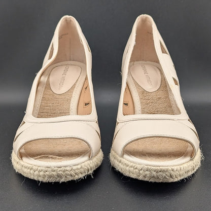 Adrienne Vittadini Espadrille Wedge Pump Size 10 Beige Brea Cut Out Sandal Ecru Adrienne Vittadini
