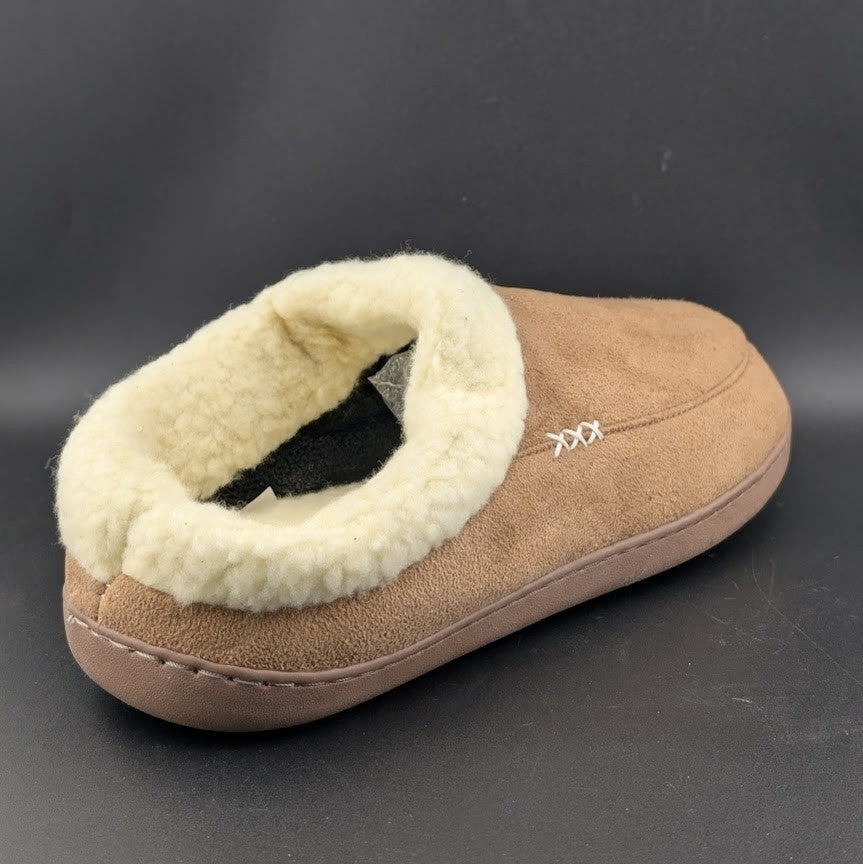 Mens Indoor/Outdoor Microsuede Slipper with Plush Fleece Lining Size S (7-8) Unbranded