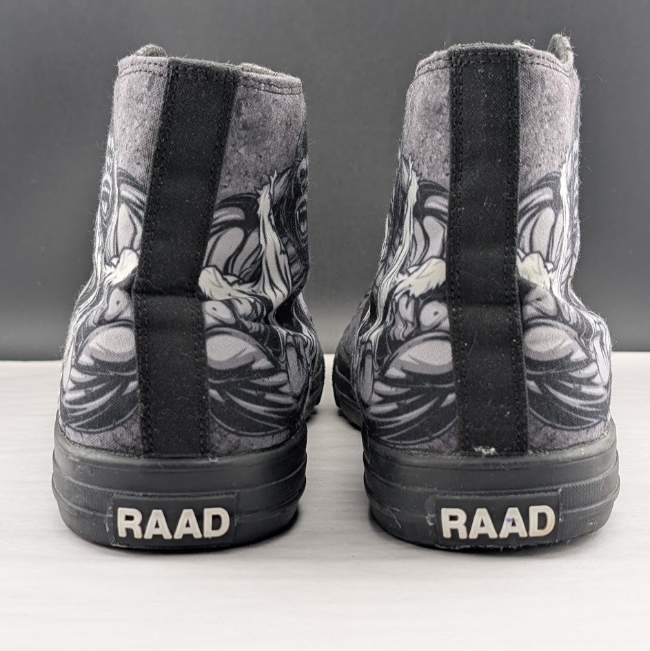 RAAD Shop Angry Gorilla Canvas Hi Tops US Size M9 / W10.5W Unisex RARE RAAD