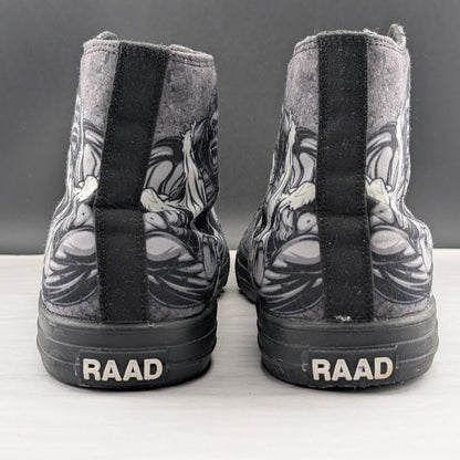 RAAD Shop Angry Gorilla Canvas Hi Tops US Size M9 / W10.5W Unisex RARE RAAD