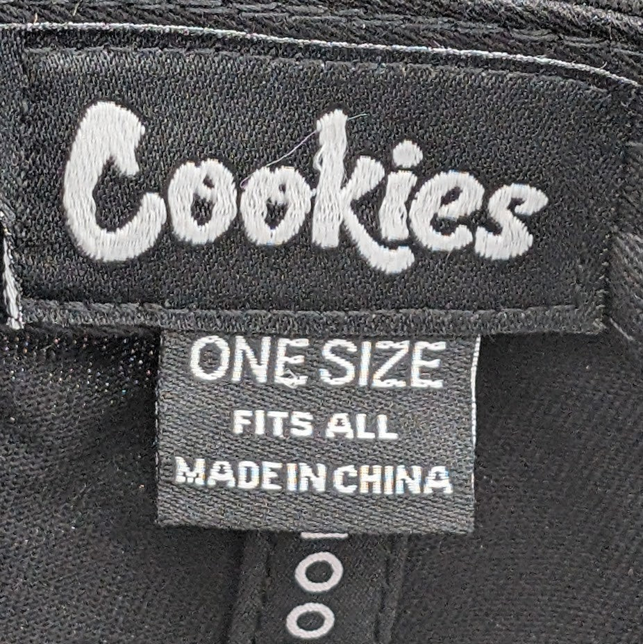 Cookies Black Snapback Hat Adjustable OneSize Bases Loaded Embroidered FREE SHIP Cookies Sf