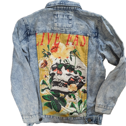 Fashion Nova Men’s Distressed Denim Jacket Sz Small NWOT Fashion Nova