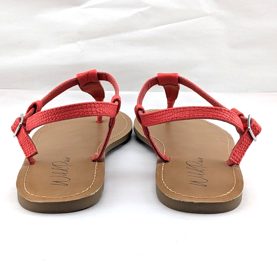 Wild Pair - Krisley Women's Lipstick Red Thong With Clasp Sandal Size 10 Wild Pair (Macy's)