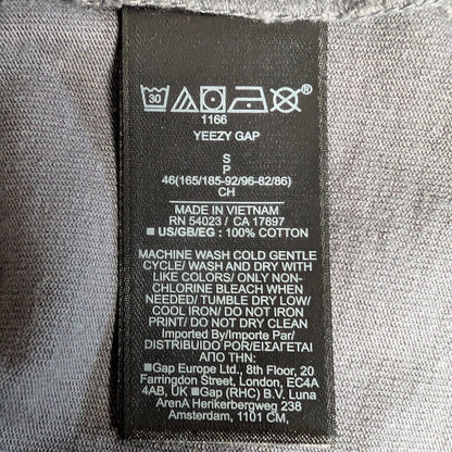 Gap X Yeezy YZY Engineered By Balenciaga Gray Rare Long-Sleeve Logo Tee S or XL Gap