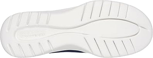 Skechers Air Cooled Slip On Shoe Womens Size 7 Blue Flyknit Memory Foam Goga Mat