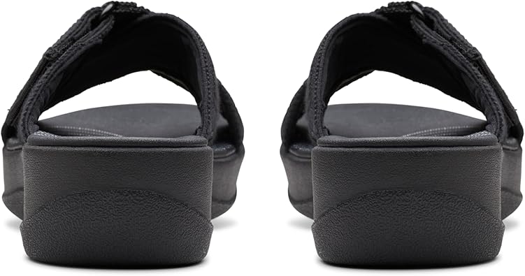 Women's Clarks, Arla Wave Adjustable Sandal 76960 Black Size 6M Cloudstepper