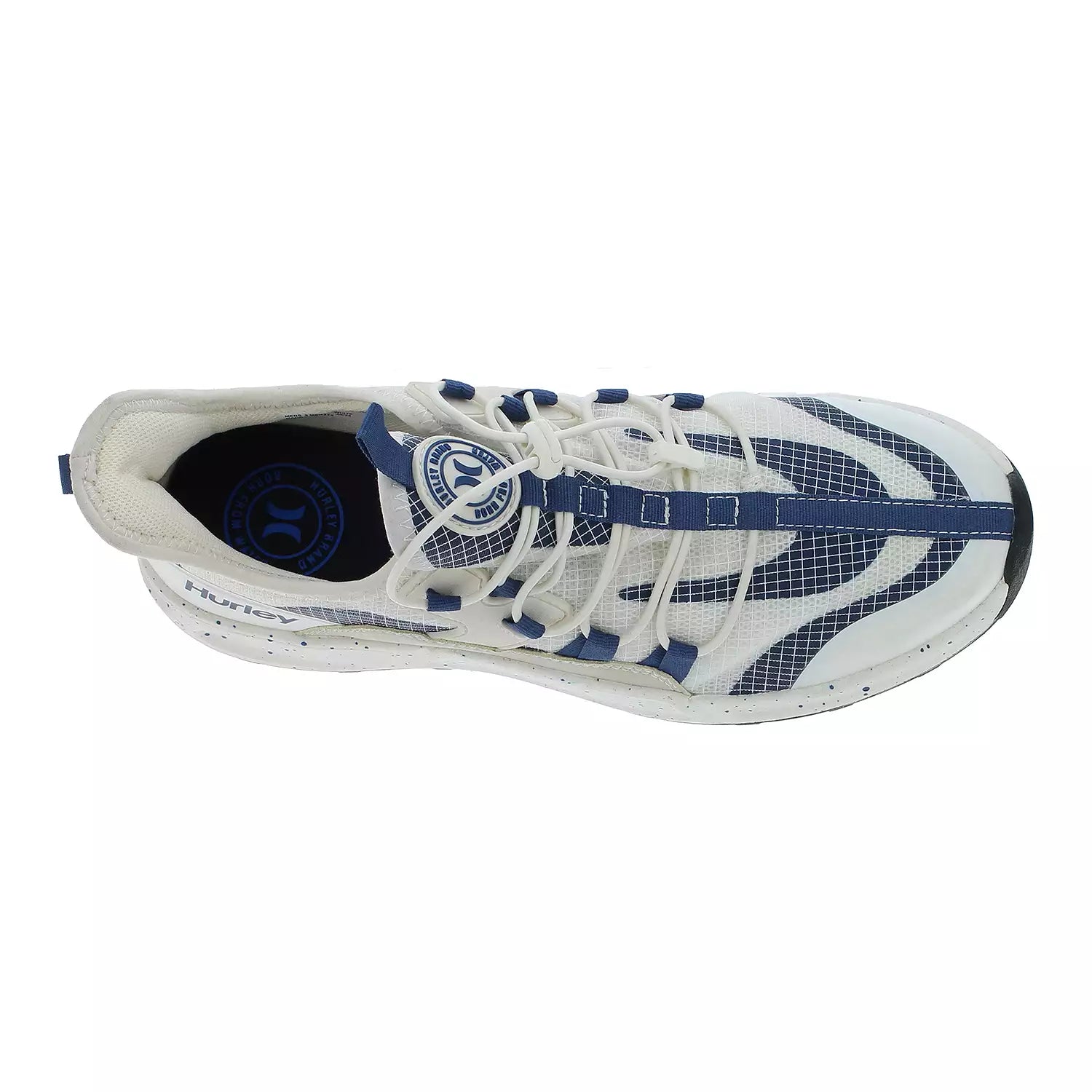 Men's Size 10 Hurley Pasadena Off White Bungee Athletic Shoe Slip-on Ox Leisure
