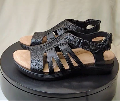 Women's Size 7.5M Clarks April Belle Sandal | 77018 | Leather Upper / Footbed
