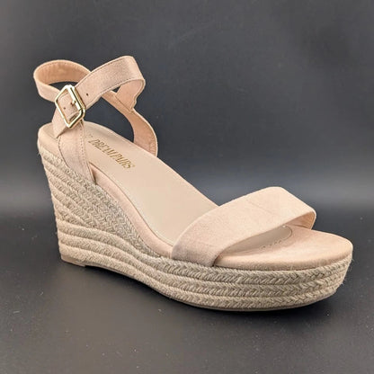 Dream Pairs Size 11 Women Espadrille Wedge Sandals Ankle Strap w/ Bkl Closed Toe SoleComfort.shoes