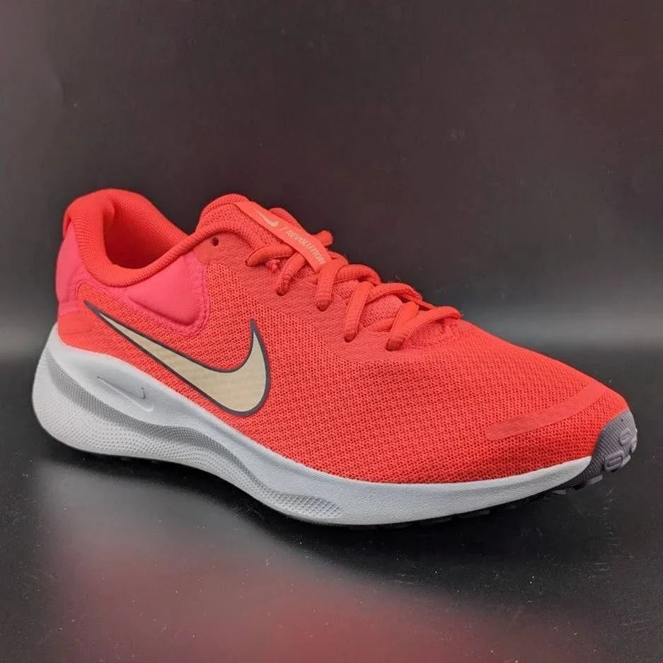 Nike Revolution 7 Women's Road Running Shoes in hot punch and dark raisin with lace-up closure and foam insole