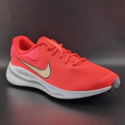 Nike Revolution 7 Women's Road Running Shoes in hot punch and dark raisin with lace-up closure and foam insole