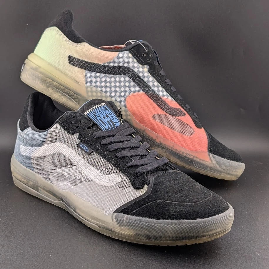 VANS Evdnt Ultimate Waffle Gradient Check Black Skate Shoes Men's Size 13 SoleComfort.shoes