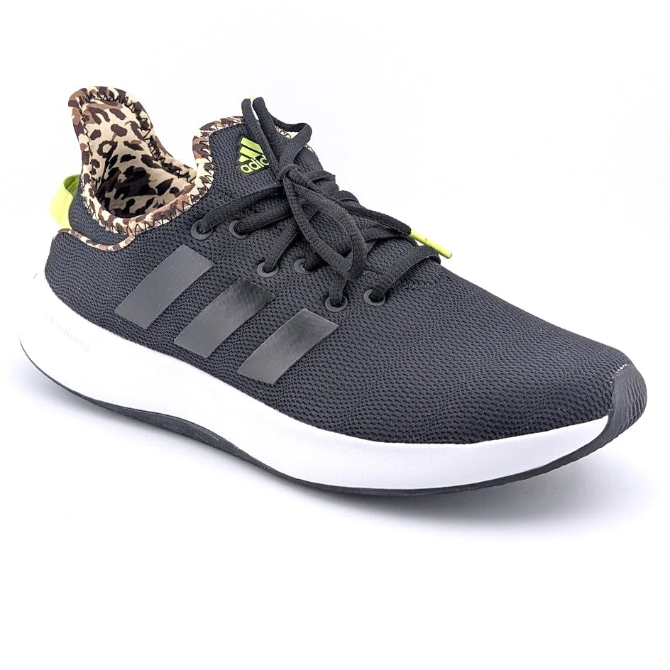 adidas Cloudfoam Pure SPW Sneaker Shoes 9.5 Core Black Pulse Lime IG3150 SoleComfort.shoes
