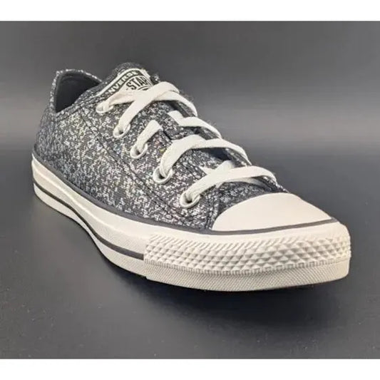 Converse CTAS OX Black Egret Glitter Sneakers Womens Size 6 Shoes A11138C - SoleComfort.shoes