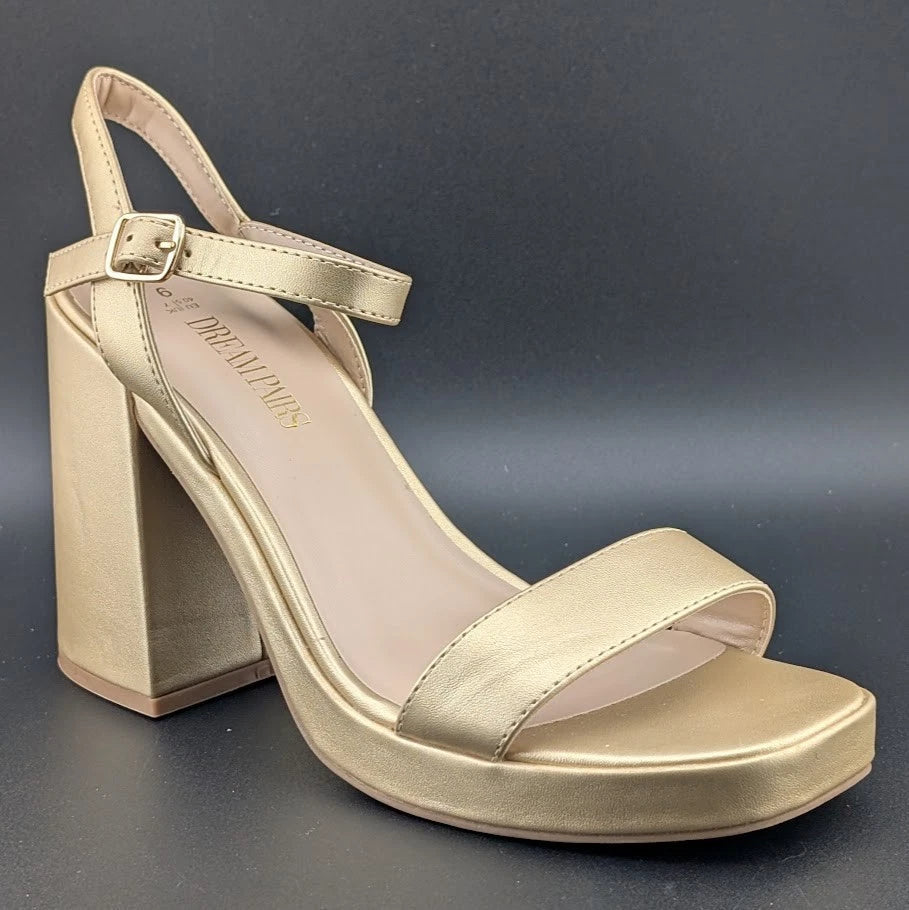 Dream Pairs Women Sz 9 Platform Chunky Heels Pumps College Style Party Wedding SoleComfort.shoes