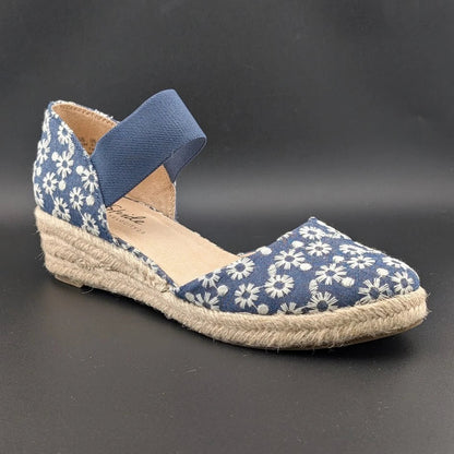 LifeStride Kaylee Espadrille Wedge Sandal Daisy Denim SoleComfort.shoes