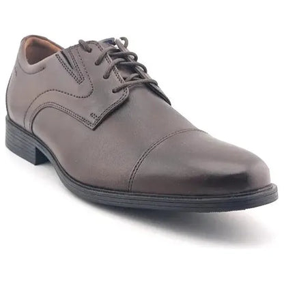 Clarks Mens Dress Shoes - Size 12M Mahogany Leather Whiddon Cap Oxford - SoleComfort.shoes
