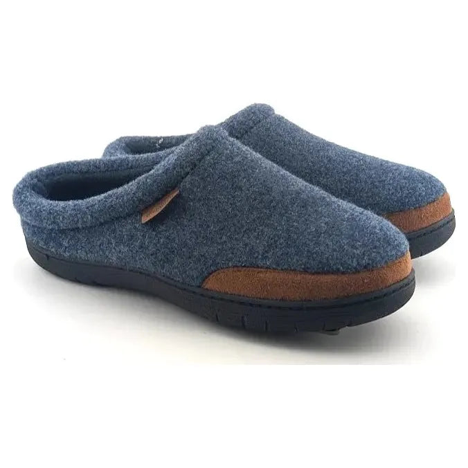 Wembley Men's Heather Indoor/Outdoor Microsuede Mule Slipper with Plaid Lining Wembley