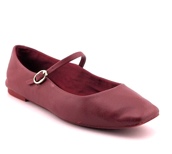 Pre-owned Kenneth Cole New York Womens Jasper Red Ballet Flats 7.5 Medium (B,M) SC2360