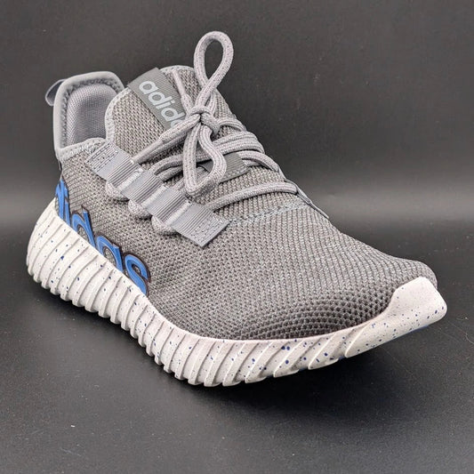 adidas Kaptir 3.0 Size 7.5 Wide Slip-on Running Sneaker Men's Shoes Gray Blue SoleComfort.shoes