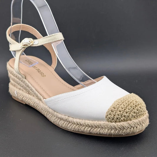 Dream Pairs Size 8 Women Espadrille Wedge Sandals Ankle Strap w/ Bkl Closed Toe SoleComfort.shoes