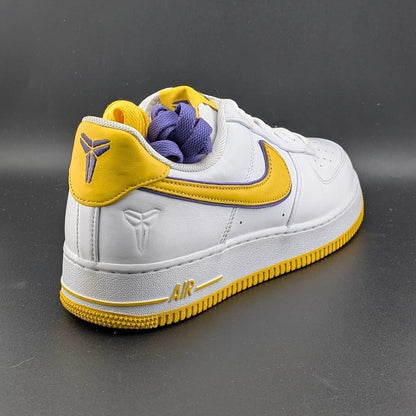 LOOK ==> Nike Men's Size 11.5 Air Force 1 Low Kobe Bryant Lakers FZ1151-100 AF1 SoleComfort.shoes