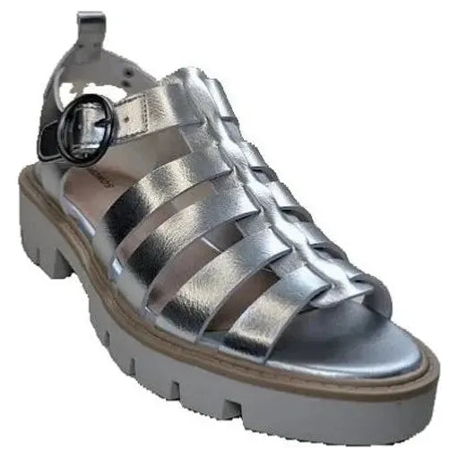 Sonoma Women's Naava Fisherman Sandals Silver w/ Buckle Boho New Shoe Sizes 5-9 Sonoma