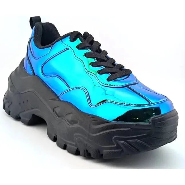 Womens Chunky Platform Fashion Sneakers Lace-Up Lightweight Athletic Shoes PROM! Unbranded