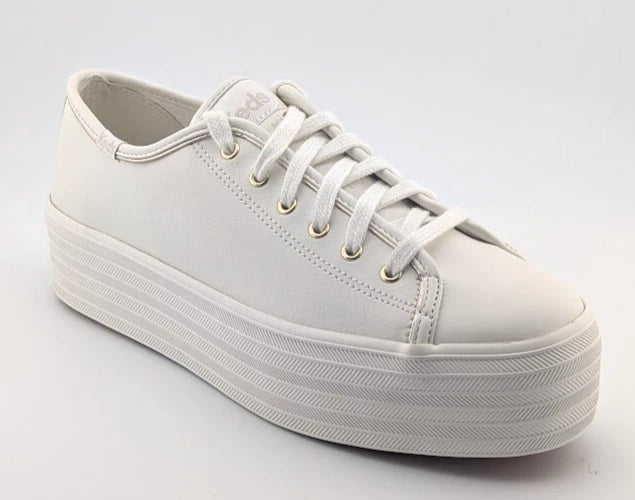 NEW Keds Triple Up Leather PIP/WT Go Athletic Platform Shoes Women's Size 8.5