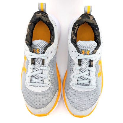 Under Armour Unisex's Grade School Assert 10 Running Shoe Size 5Y Grey/Orange SoleComfort.shoes