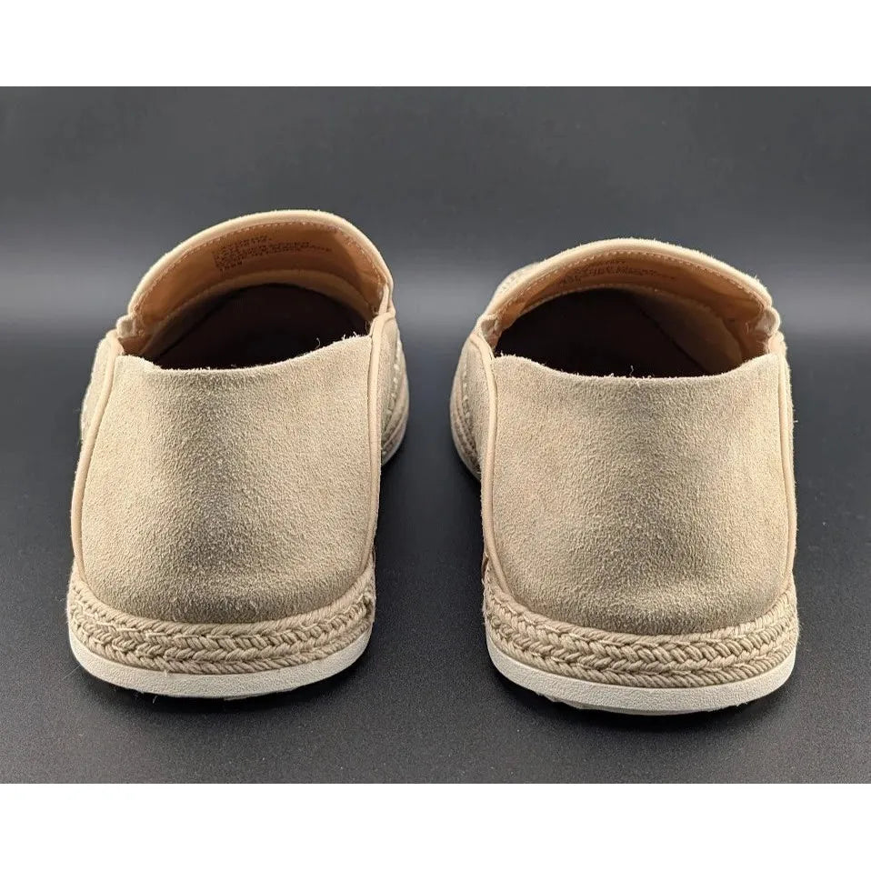 Steve Madden Men's Size 9.5 Caydenn Espadrille Off- White Leather Slip-On SoleComfort.shoes