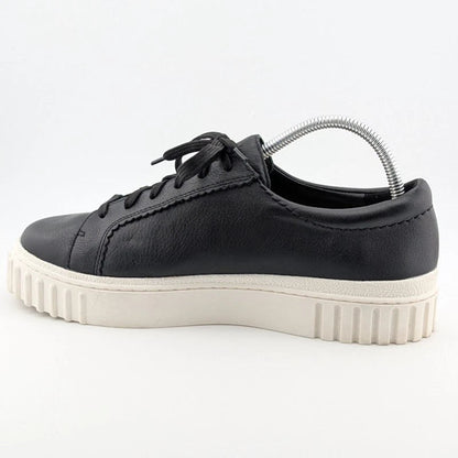 Clarks Women's Size 10W Mayhill Platform Walking Shoe in Black Leather SoleComfort.shoes