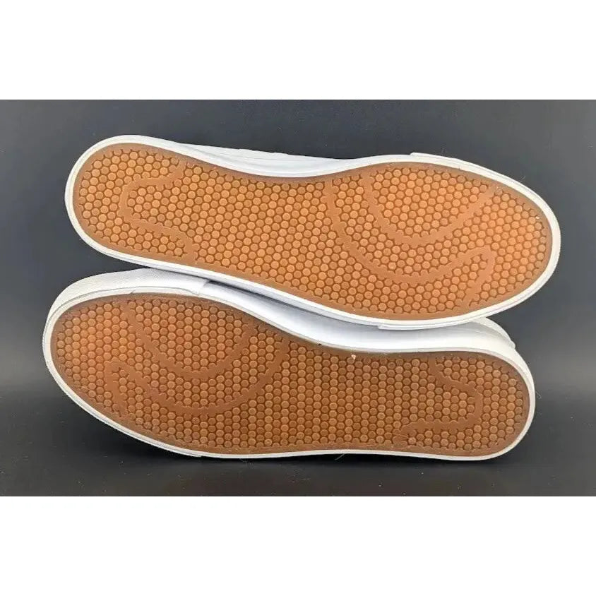 Womens Size 10 White Platform Sneakers PU Leather Platform Shoes Walking Shoes - SoleComfort.shoes