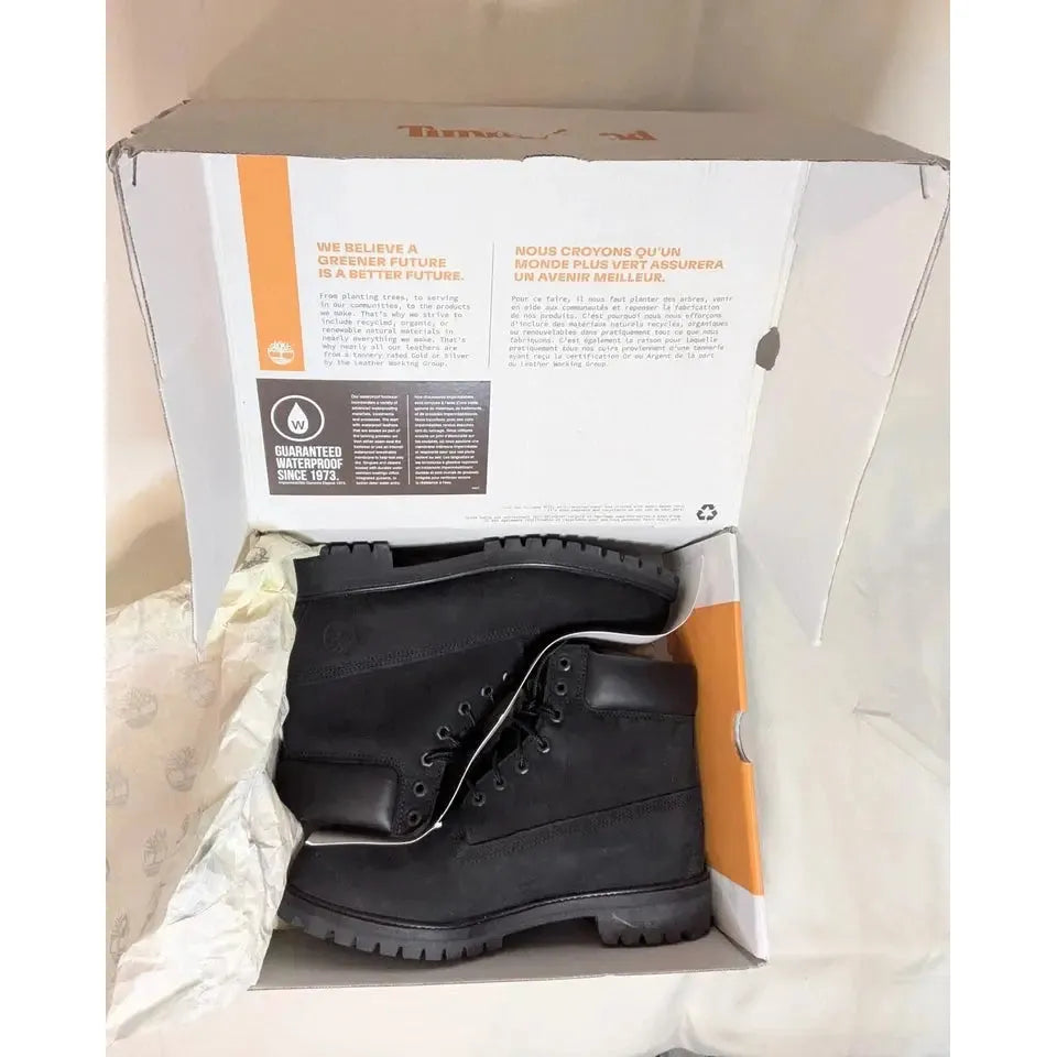 Timberland Men’s Premium 6” Lace Waterproof Boot - Matte Black 11.5 TB 010073 Timberland