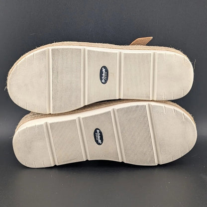 Dr. Scholl's Women Size 7 Once Twice Espadrille Wedge Sandal Tan Platform Shoe SoleComfort.shoes