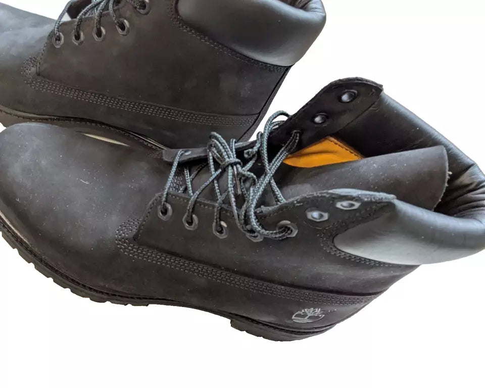 Timberland Men’s Premium 6” Lace Waterproof Boot - Matte Black 11.5 TB 010073