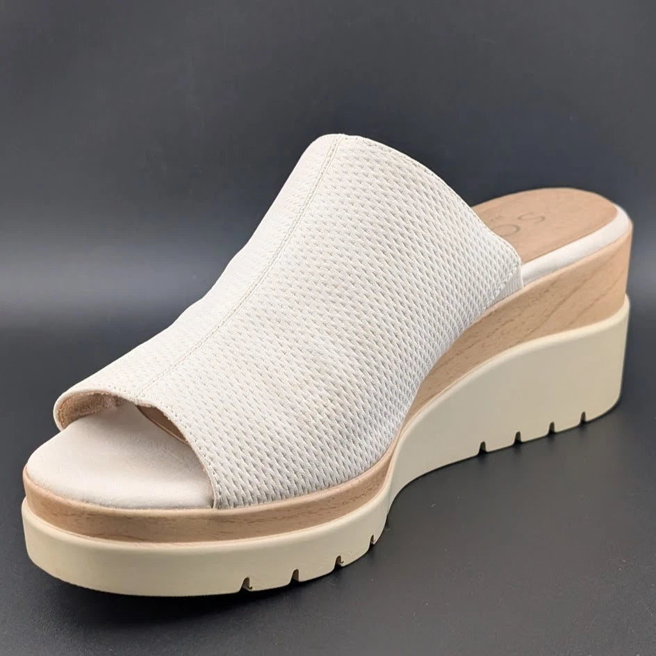 Naturalizer Size 9M Women's SOUL Goodtimes Wedge Slide Color: Porcelain SoleComfort.shoes